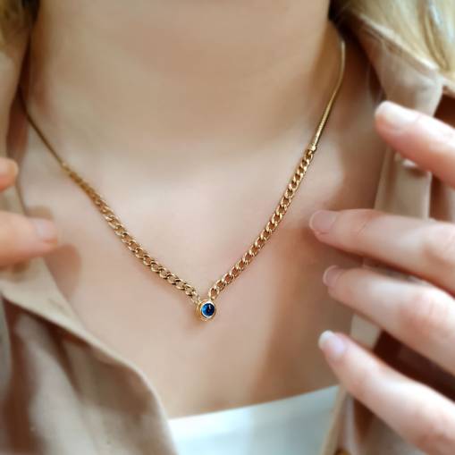 14k Altın Nazar Boncuklu Gurmet Kolye - 4