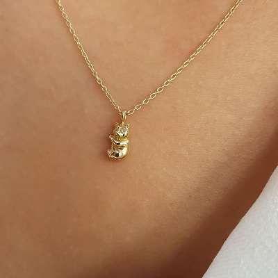 14k Altın Panda Figürlü Kolye