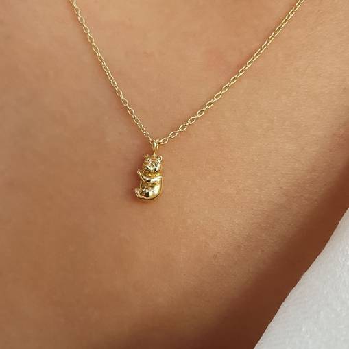 14k Altın Panda Figürlü Kolye - 1