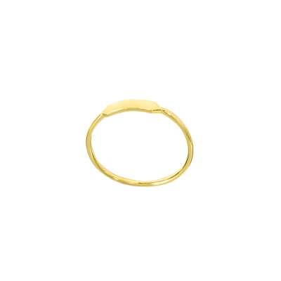 14k Altın Plaka Bar Minimal Yüzük - 2