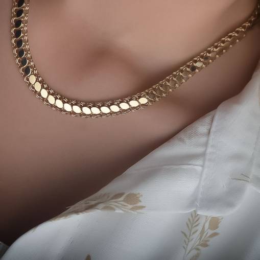 14k Altın Pullu Arpa Model Kolye - 1