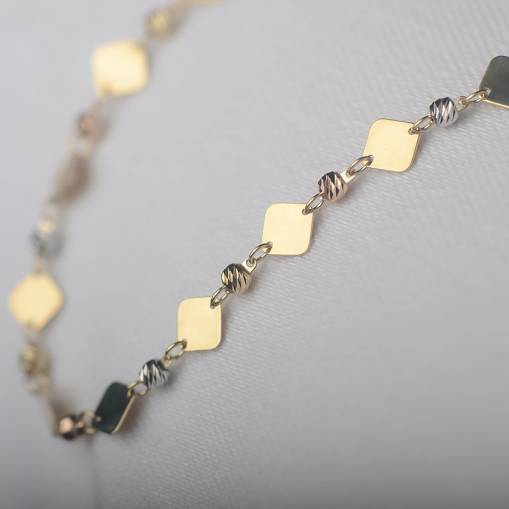 14k Altın Pullu Dorika Zincir Kolye - 4