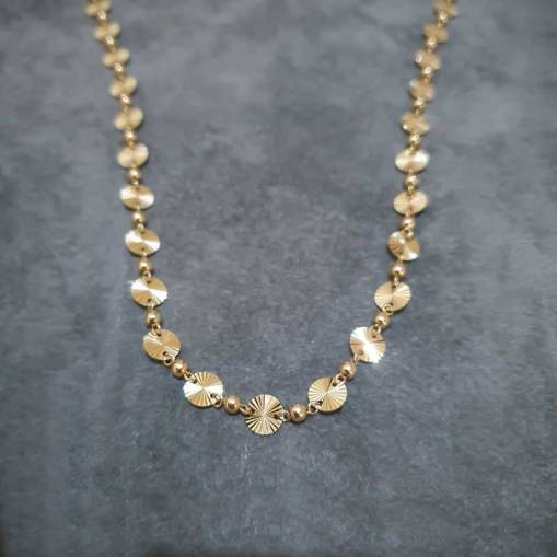 14k Altın Pullu Toplu Kolye - 1