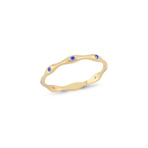 14k Altın Renkli Taş Rhythm Yüzük - 1