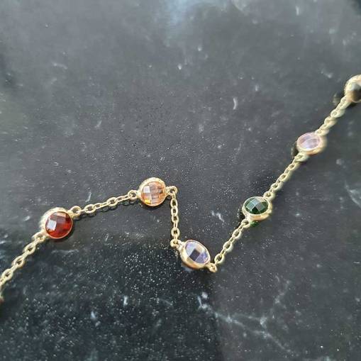 14k Altın Renkli Taşlı Bileklik - 3