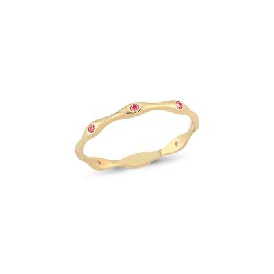 14k Altın Renkli Taşlı Rhythm Yüzük - ENGİNGOLD PİA