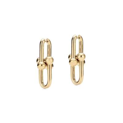 14k Altın Sallantılı Halka Küpe