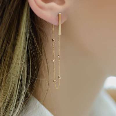 14k Altın Sallantılı Küpe - 1