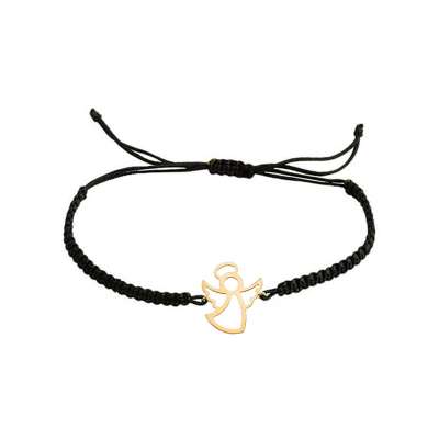 14k Altın Şans Melek İpli Bileklik - ENGİNGOLD