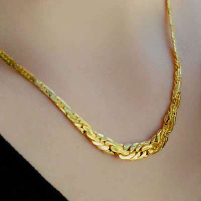 14K Altın Sarı Zincir Kolye - 2