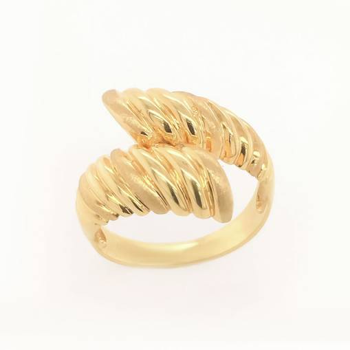 14k Altın Sarmal İstiridye Yüzük - 1