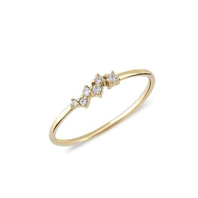 14k Altın Snow Queen Taşlı Yüzük - 1