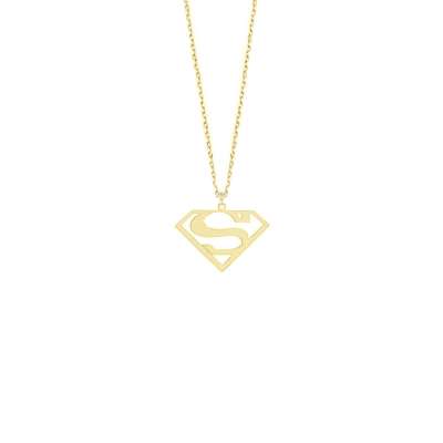 14k Altın Superman Kolye - ENGİNGOLD