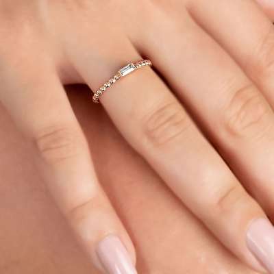 14k Altın Toplu Dolce Baget Yüzük - 4