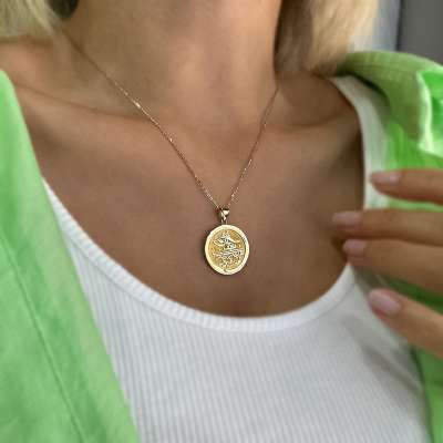 14k Altın Tuğra Madalyon Kolye - ENGİNGOLD KUKA