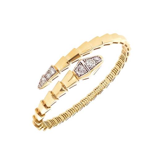 14k Altın Yılan Model Kelepçe Bilezik - 1