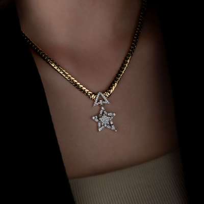 14k Altın Yıldız Işığı Gurmet Kolye - 3