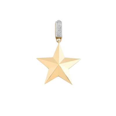 14k Altın Yıldız Model Charm Kolye Ucu - Thumbnail