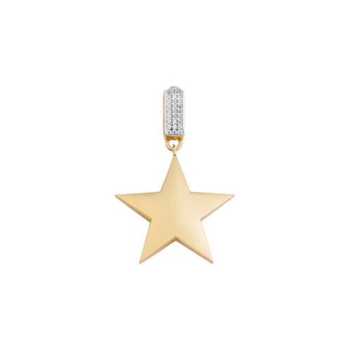 14k Altın Yıldızlı Charm Kolye Ucu - 1