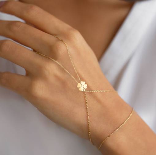 14k Altın Yonca Model Şahmeran - 1