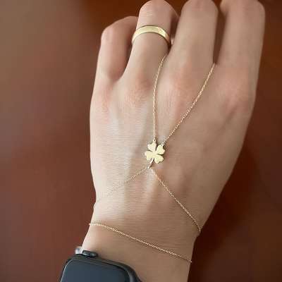 14k Altın Yonca Model Şahmeran - 3