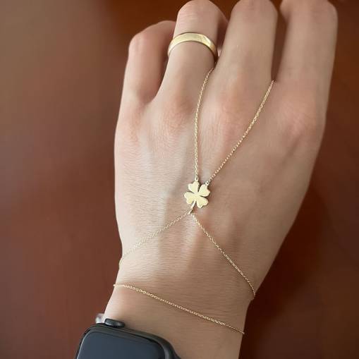 14k Altın Yonca Model Şahmeran - 3