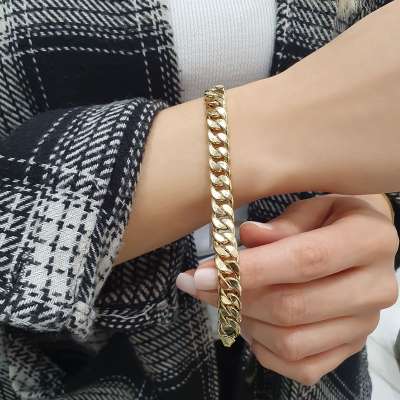 14k Ayar Altın Gurmet Zincir Bileklik - 3