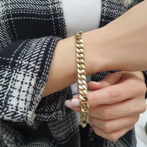 14k Ayar Altın Gurmet Zincir Bileklik - 3