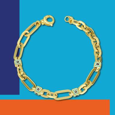 14k Cetaş Fortuna Mineli Bileklik - ENGİNGOLD CETAŞ