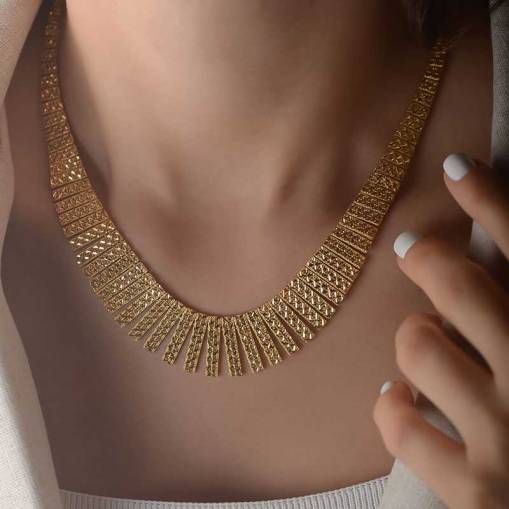 14k Kalemli Altın Gerdanlık Kolye - 1