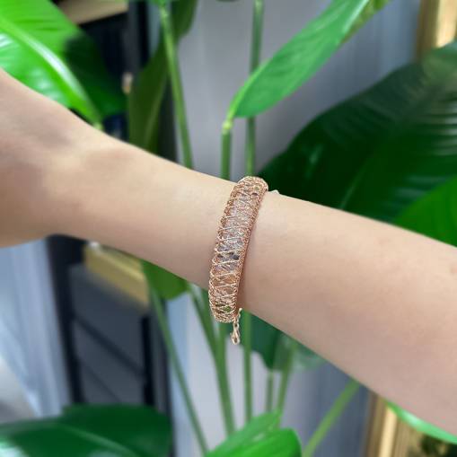 14k Rose Altın Tryst Kelepçe - 1