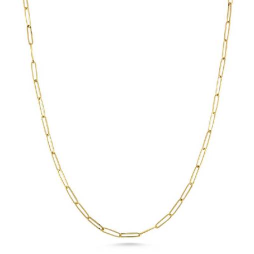 14k Sade Altın Ataç Zincir Kolye 45cm - 1