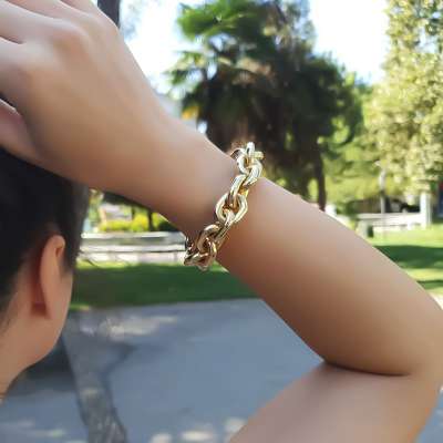 14k Sade Altın Cetaş Eterna Halka Bileklik - 2