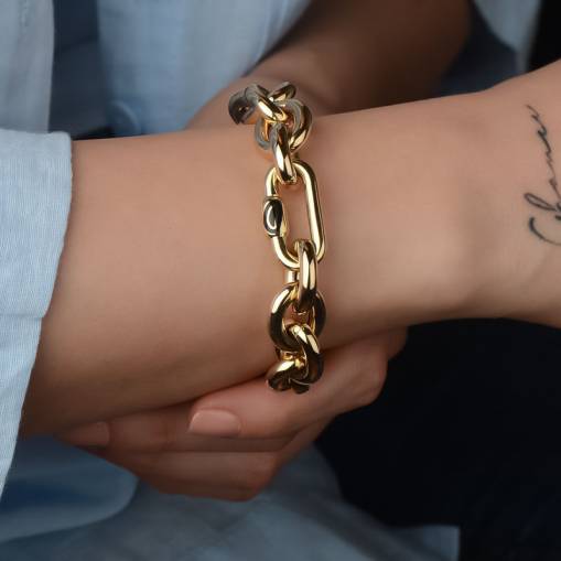 14k Sade Altın Cetaş Halka Bileklik - 3