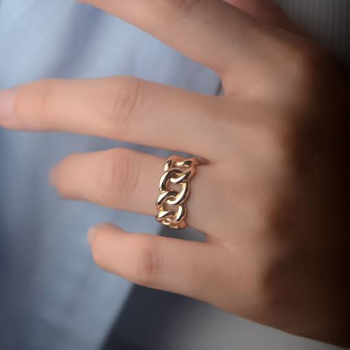 14k Sade Altın Halka Gurmet Yüzük - 2
