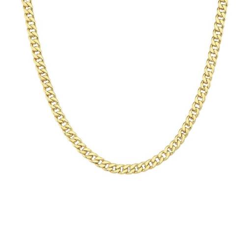 14k Sade Altın Halka Zincir Kolye 60cm - 1