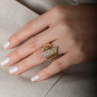 14k Sade Altın Kalemli Yüzük - 3