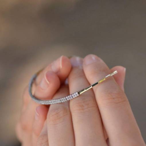 14k Sarı Altın Sırataşlı Suyolu Bileklik - 3