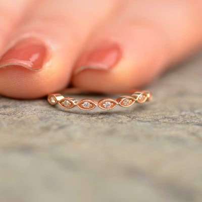 14k Sarı Altın Taşlı Yüzük - 3