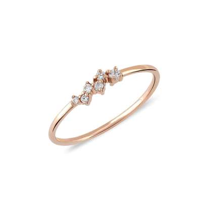 14k Snow Queen Taşlı Altın Yüzük - 1
