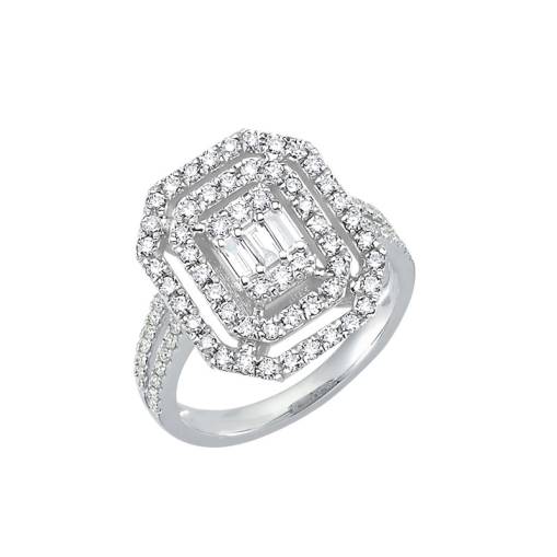 1.68ct Pırlanta Baget Yüzük - 1