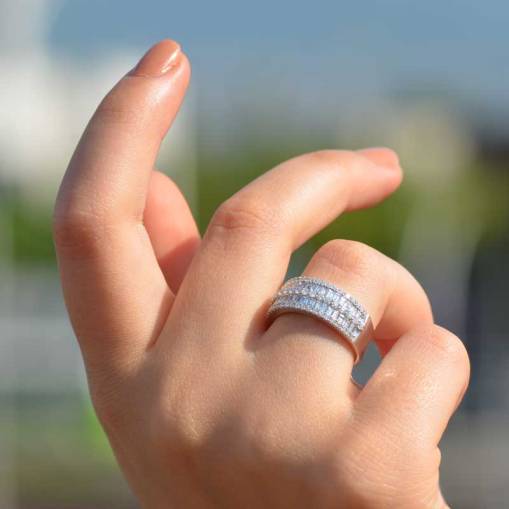 1.69 Ct Baget Tasarım Pırlanta Yüzük - 1