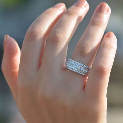 1.69 Ct Baget Tasarım Pırlanta Yüzük - 3