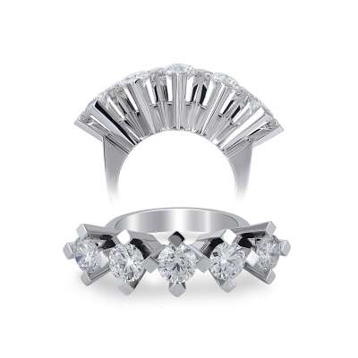 1,83ct Pırlanta Beştaş Yüzük-18k - ENGİNGOLD