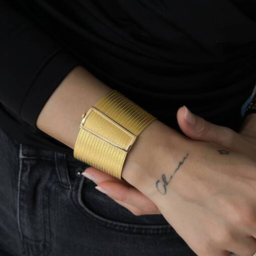 22 Ayar Altın 19 Sıra Trabzon Hasır Bileklik - 1