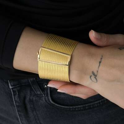 22 Ayar Altın 19 Sıra Trabzon Hasır Bileklik - 2