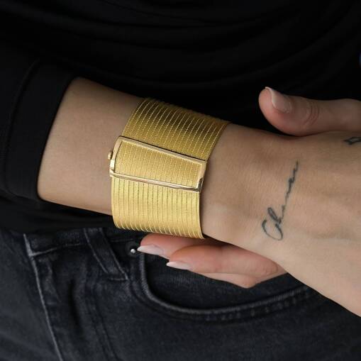 22 Ayar Altın 19 Sıra Trabzon Hasır Bileklik - 2