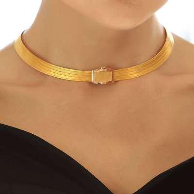 22 Ayar Altın 5 Sıralı Trabzon Hasır Gerdanlık Kolye - ENGİNGOLD KRL