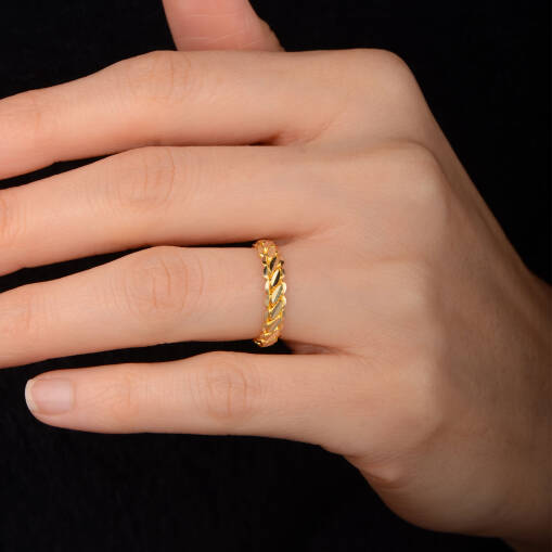 22 Ayar Altın Burma Yüzük - 4