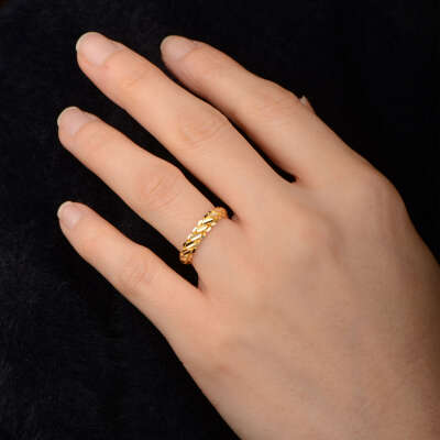 22 Ayar Altın Burma Yüzük - 9